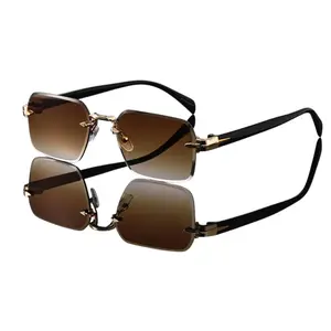 WolfScar™ Frameless Brown Color-Changing Glasses – Unisex Retro Festival Eyewear