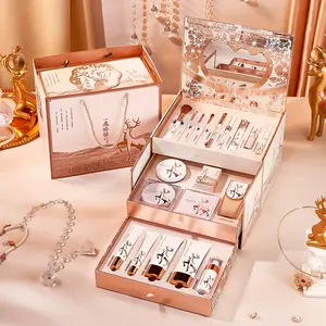 Luxury 19-Piece Gift Set for Girlfriends Includes Cosmetics Makeup Skincare Sets with Elegant Packaging and Essential Beauty Essentials