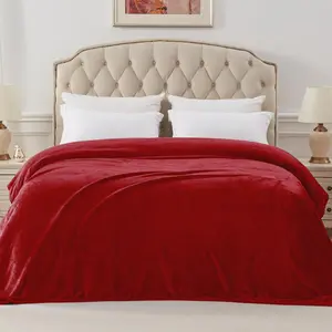 Warm Flannel Blanket Bed Cover, Super Soft Microfiber Blanket for Single Twin Full Beds, Sofa Office Nap Blanket, Outdoor Camping Warm Blanket, Soft Warming Blanket