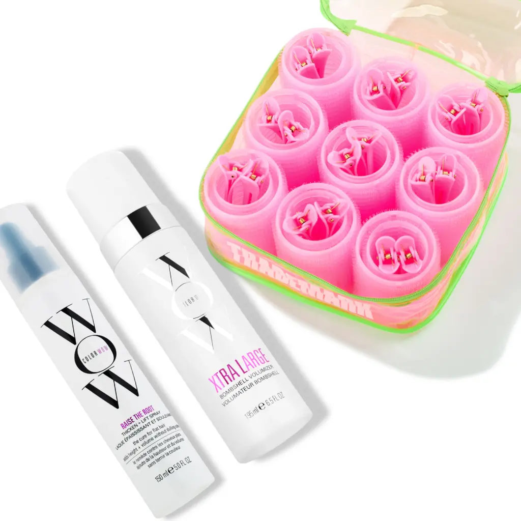Trademark Small Volume Bundle with Color Wow Xtra Large Voulmizer & Raise the Root Lifter, 18 Rollers Bundle