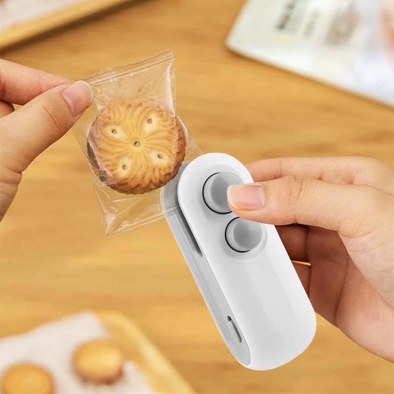 【Valentine's Day Essential Gift】Mini Handheld Vacuum Sealer USB Charging | 2-in-1 for Chips & Snack Bags,Must-Have Valentine’s Gift for Snack Lovers,Ideal Valentine’s Gift for Her/Him.
