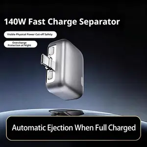 140W smart auto stop charging adapter, 2026 upgraded AI auto power-off fast charging adapter, full charge disconnect to prevent overcharging, safety bridge for USB‑C cable phones and laptops