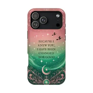 Motivational Saying Phone Case – Pastel Pink & Green Gradient – Shockproof Phone Cover