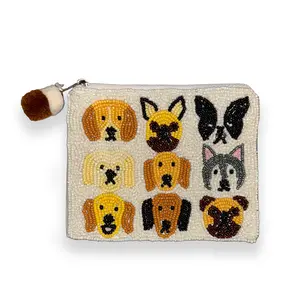 Dog Beaded Pouch