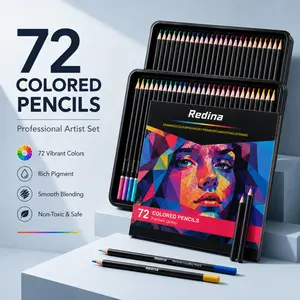 72 Vibrant Colored Pencils Set - Professional Artist Grade, Highly Pigmented & Smooth Blending, Non-Toxic Premium Quality for Drawing, Colouring & Fine Art - Ideal for Adults & Advanced Students