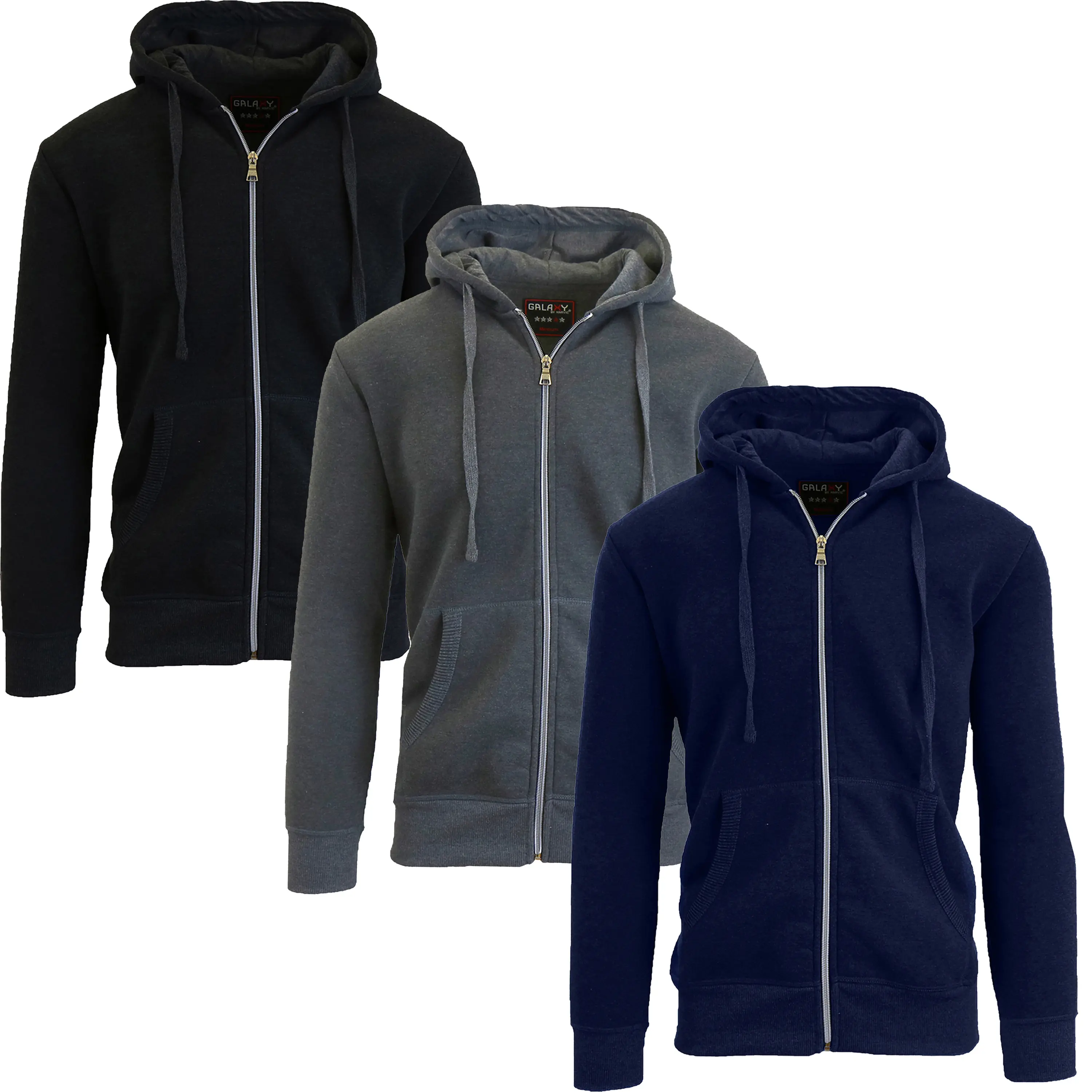 (3-Pack) Black-Charcoal-Navy