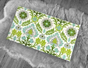SALE IKEA Bankkamrat, Hemmahos, Stuva Bench Pad Cover, Floral Damask IKEA Santa Maria Mint Julep