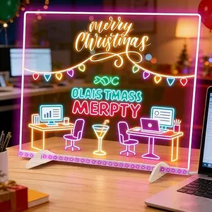 SOON GO LED Note Board,Lumiboard Led Drawing Board,11.8*7.9inch” LED Light Up Drawing Tablet With 7 pens &Shelf, Led Note Board Kit, Birthday Gift Christmas Gift
