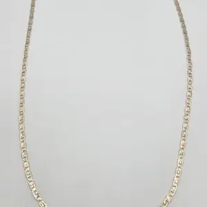 14k Solid Gold Florentino Chain Necklace 3 Oros 18" 3.3mm