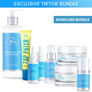 Complete Skincare System by Pure Daily Care NuDerma High Frequency Wand Vitamin C Retinol Hyaluronic BHA Serum