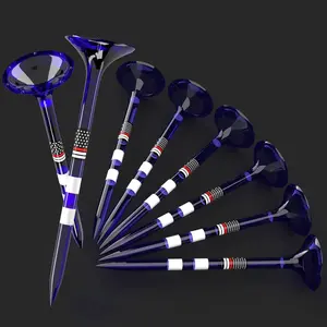 Golf Tees 3 1/4 Unbreakable Acrylic, Plastic Long Tee with a Big Cup to Reduce Side Spin & Friction