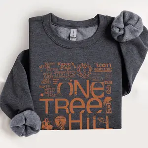 One Tree Hill Doodle Art Sweatshirt,  Vintage One Tree Hill Movie Shirt - Brooke Davis Peyton Sawyer Nathan Scott Shirt