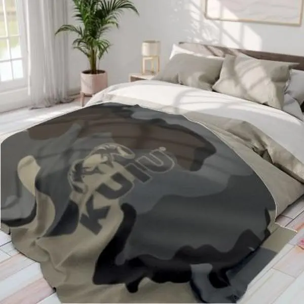 KUIU Camouflage Velvet Blankets, Soft Cozy Luxury Fuzzy Warm Blanket for Sofa Couch Bed Gifts Bedroom