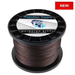 Reaction Tackle Weighted Stainless Steel Trolling Line 45LB- Premium Weighted Fishing Wire - New