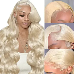 MIRELLE Blonde Wig - 13x6 Synthetic Lace Front Wigs for Women - HD Lace Body Wave Frontal Wig Pre-Plucked with Baby Hair Heat Resistant Fiber 30 Inches 220 Density