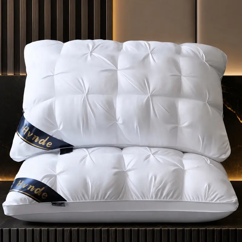 Luxury 5-Star Hotel Quality Pillows 19x29 Inches Deep Sleep Neck Support Low Allergy Polyester Fiber Cover Soft Texture Surface