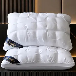 Luxury 5-Star Hotel Quality Pillows 19x29 Inches Deep Sleep Neck Support Low Allergy Polyester Fiber Cover Soft Texture Surface