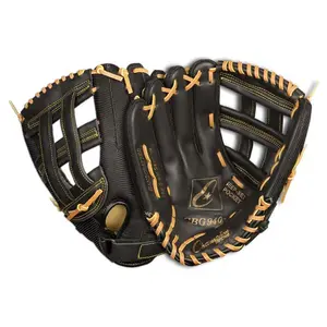 Champion Sports  12 in.Black Baseball - Softball Fielders Glove - Left Hand Throw