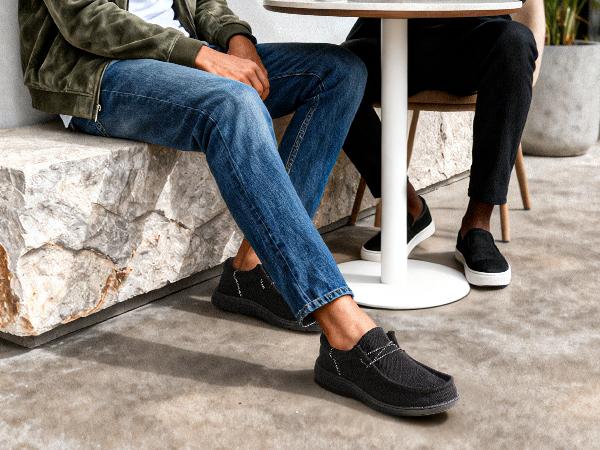 Bruno Marc Men's Knitted Fabric Slip On Casual Loafers