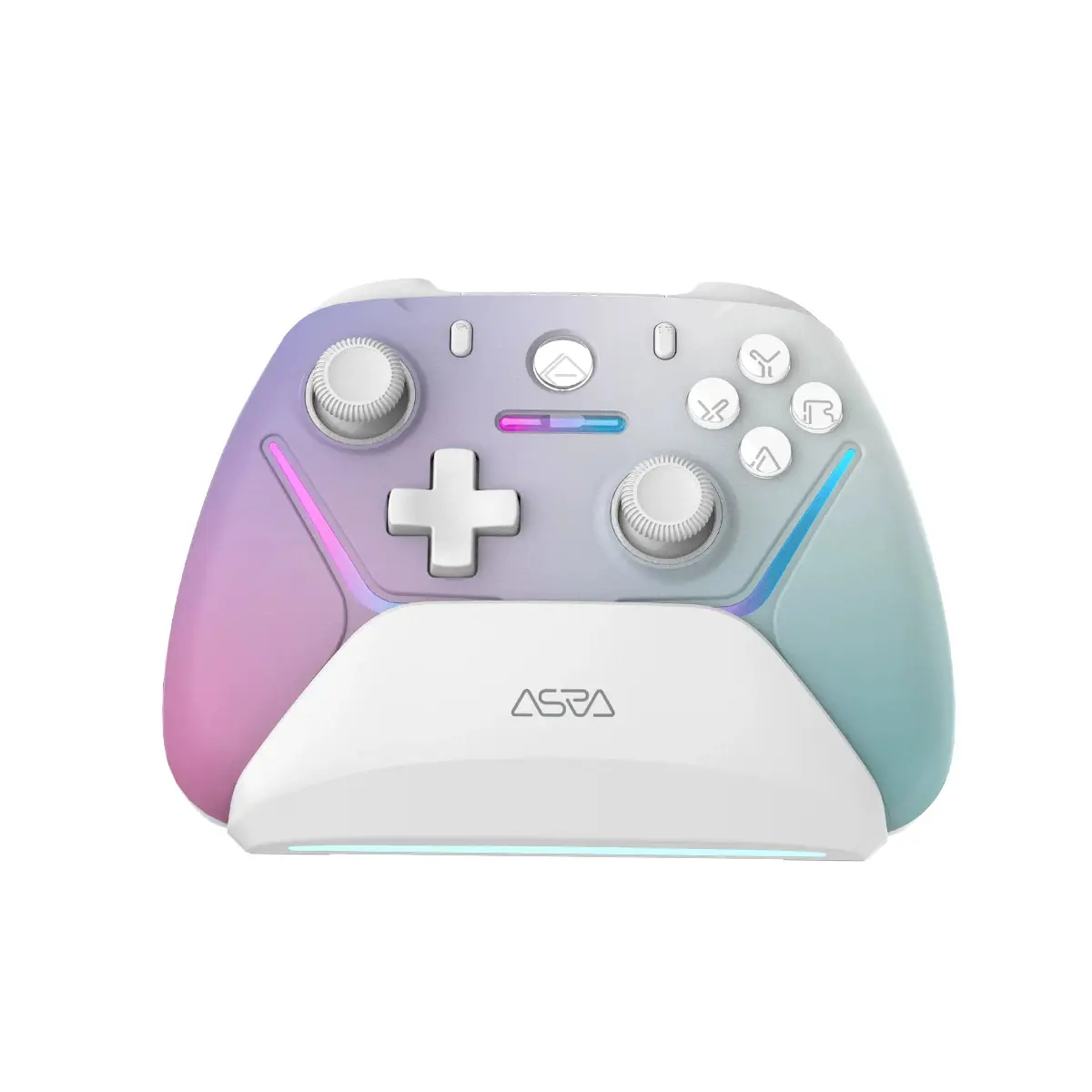 ASRVA Wireless TMR Anti-Drift Controller, compatible with Xbox Series X|S, Xbox One, and Steam PCs—TMR anti-drift stick, one-button turbo fire, customizable macro programming, dual-stage triggers, dual motors for enhanced response, adjustable RGB lighting