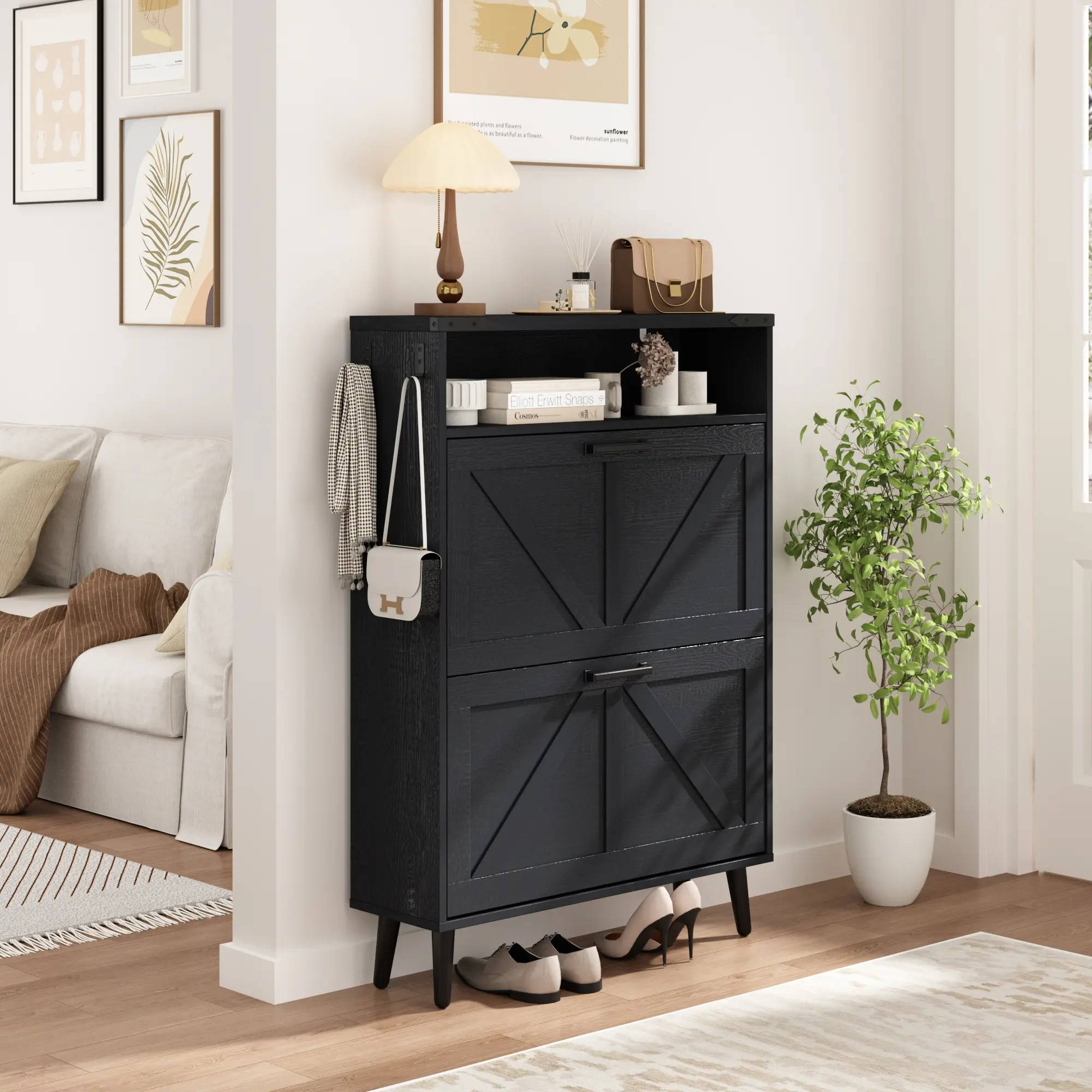 2-Drawers,Black