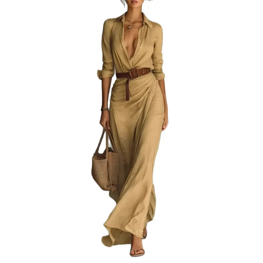 2026 Autumn Women's Sexy Solid Color Irregular Pleated Belted Bandage Fashionable Suspender Spaghetti Strap Corset Maxi Blue Taffeta Dress with Tulip Sleeves and Floral Red Mini Dress for Going Out flare dress maxi body conall overprint women Plus Size Hi