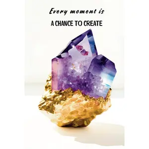 Each Moment is a Chance to Create: Elegant Crystal-Themed Hardcover Journal: A Luxurious 6x9 Notebook for Manifestation, Creativity, and Self-Discovery Hardcover – February 12, 2025