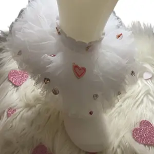 Fluffy Socks Bundle - Soft White Tulle with Heart and Sparkle Accents for comfort