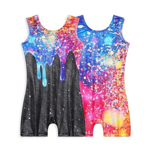 2pcs Multicolor Black ＆ Multicolor Dot