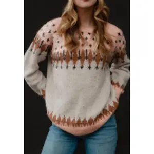 Peach Dream Fair Isle Sweater