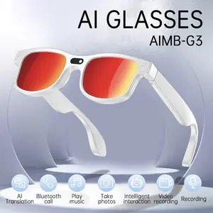 AI Smart Glasses AIMB-G3 8.0million Pixel HD Camera Video Recording Voice Recording Hands-Free Bluetooth Calls AI Assistant Suitable for Outdoor and Daily Use Wearable