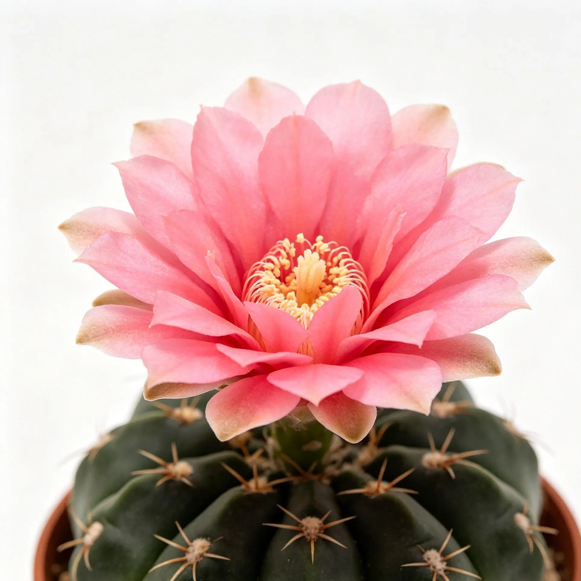 Gymnocalycium Baldianum Cactus Live Plant - Dwarf Chin Flowering Cactus 2-3 Inch, Easy Care Indoor Succulent, Blooms Pink Red White Flowers, Beginner Friendly for Desk Decor & Gift