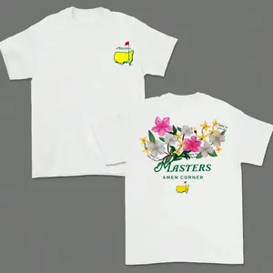 Masters Amen Corner Golf Shirt, Soft Vintage Cotton T-Shirt, Breathable Classic Collar, Casual Menswear,  Sportswear Giftsummer Outfits For Women