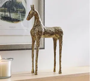 Antique Brass Horse Object