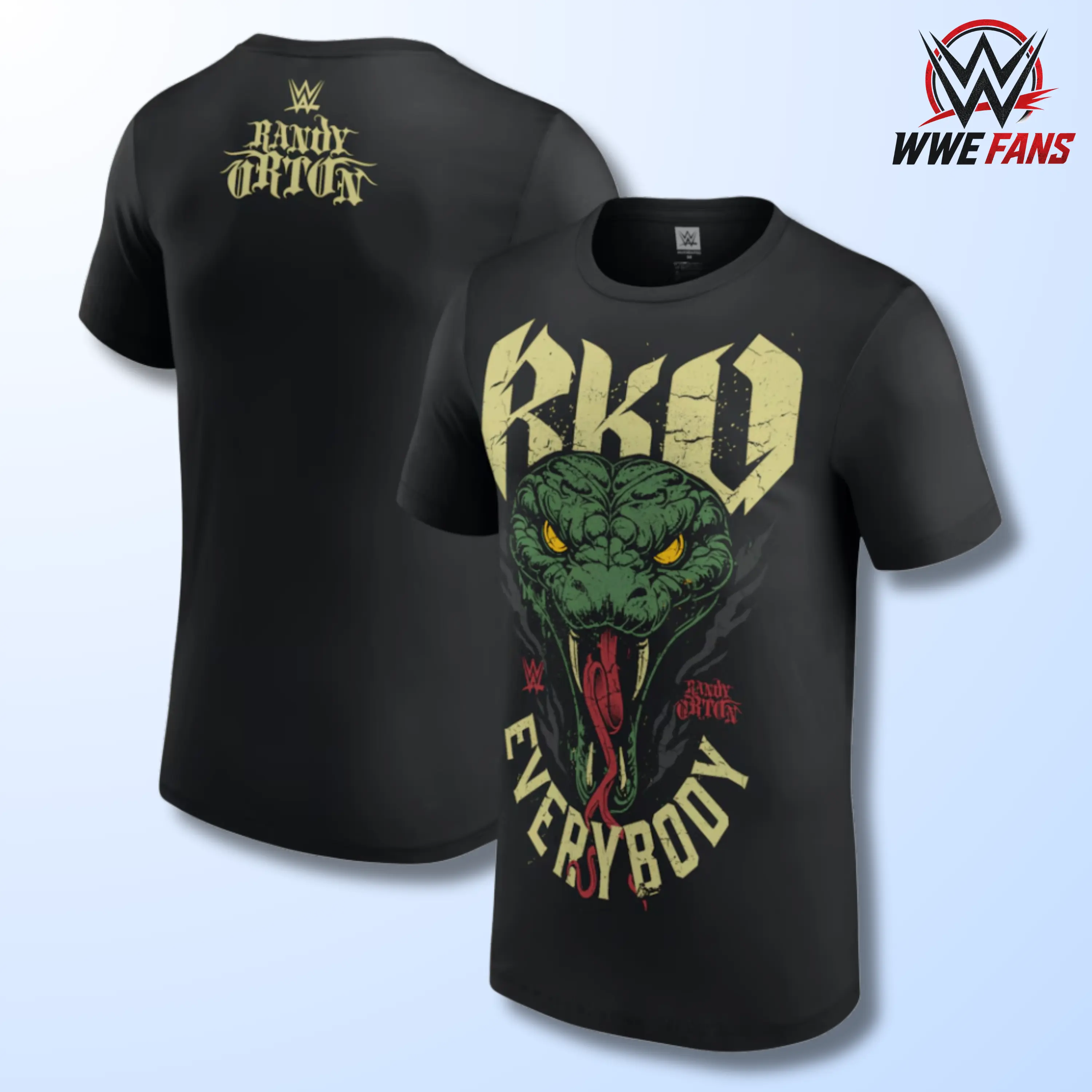 WWE Randy Orton "RKO Everybody" Viper T-Shirt, Vintage Graphic Champion Tee – Y2K Premium Cotton Top Trendy Streetwear Unisex Wrestling Gift for Fans Made in USA