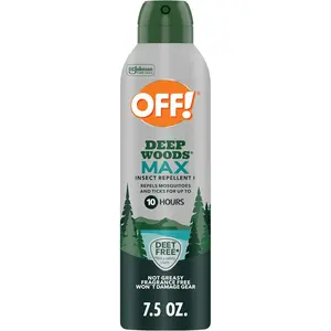 Deep Woods Max Insect Repellent, Mosquito & Tick Aerosol Bug Spray with 20% Picaridin, Long Lasting DEET-Free Protection For Up to 10 Hours 7.5 oz