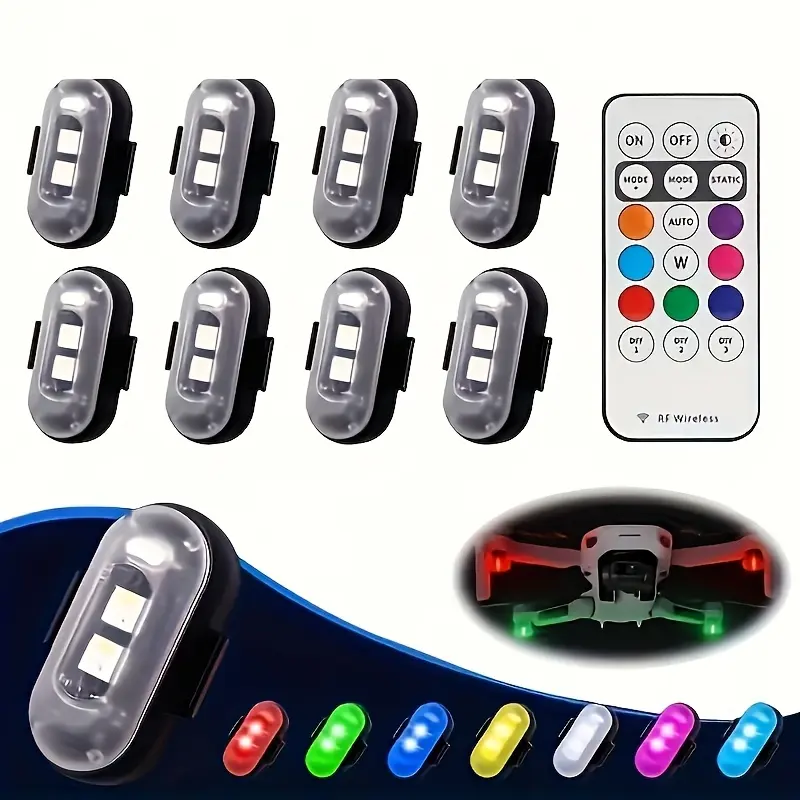 Trending LED Color Airplane Lights for Cars, Motorcycles and Bicycles — Decorative Bar Atmosphere Lighting, Outdoor Adventure Lights, Holiday Party Lights, 2/4/6 Pack
