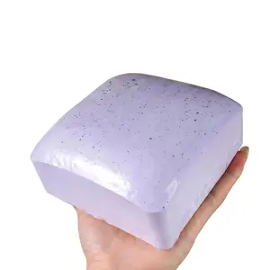 This 10cm milk brick-shaped squeezeable toy has a light milky scent and a soft texture.