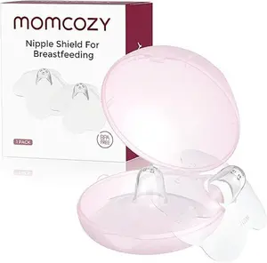 Momcozy Nipple Shield, Floral Contact Nipple Shield for Breastfeeding Moms with Flat or Inverted Nipples
