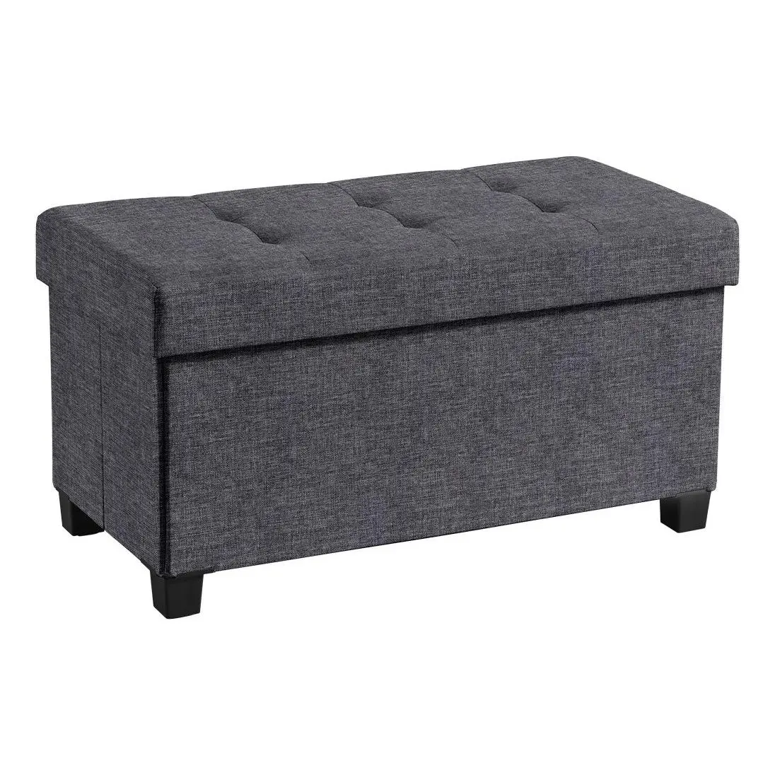 Ornavo Home Collapsible Large Storage Ottoman Bench with Legs Ornavo Home Collapsible Large Storage Ottoman Bench with Legs