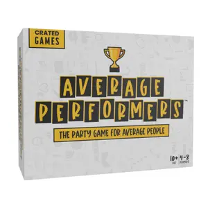 Average Performers - Family Party Game for Friends, Families, Big Groups, Game Night, Fun Performance Board Games, Average Score Wins, 125 Tasks Cards, Voting, Ranking, Ages 10+, 4-8 Players