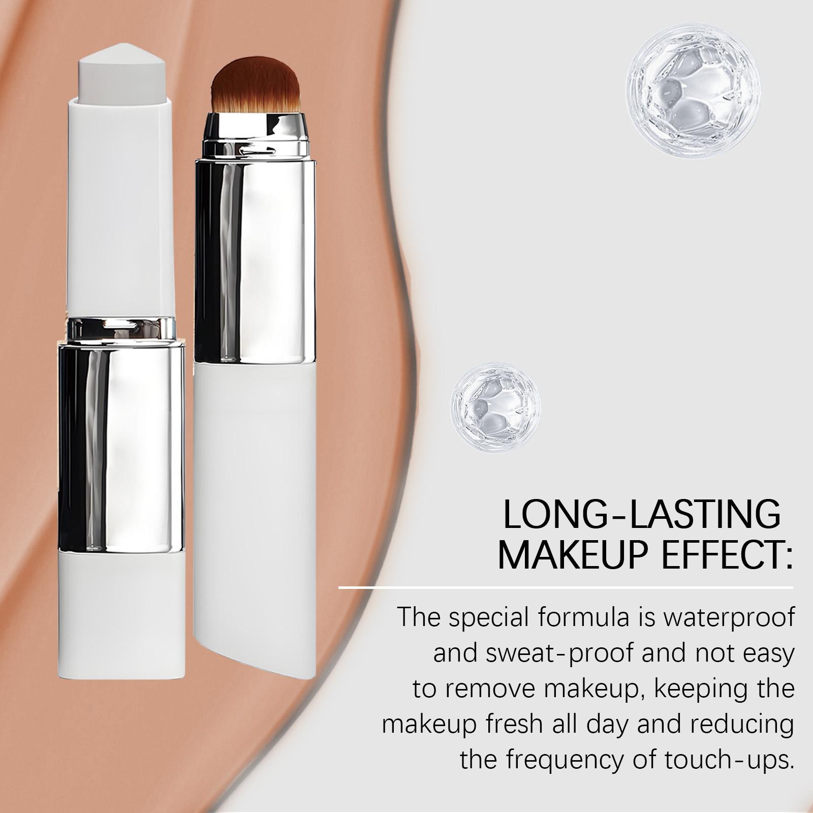 AMZ The Dark Skin Two-In-One Color-Changing Foundation Stick Has A Light And Thin Texture, Moisturizing, Brightening And Nourishing The Skin With A Matte And Clear Makeup Effect