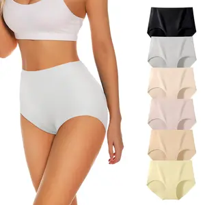 Nowazton Women's Antibacterial  Seamless Panties, High Waisted No Show Breathable Full Coverage Briefs, Ultra Comfy Daily Wear