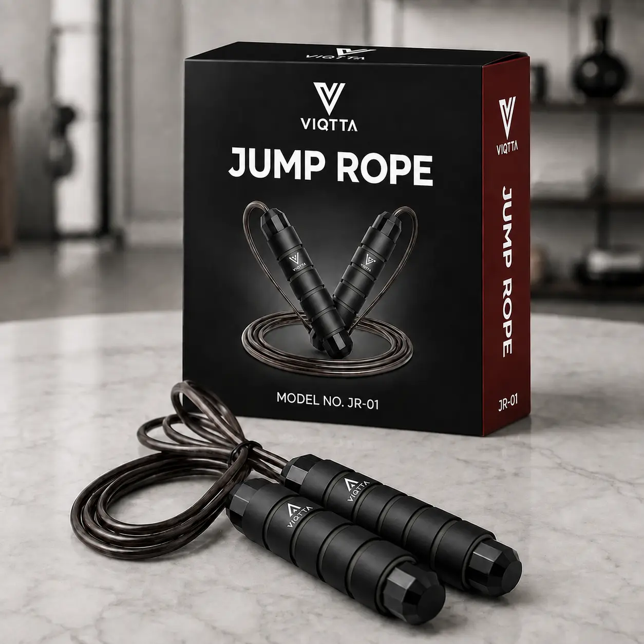 VIQTTA Jump Rope,Tangle-Free Rapid Speed Jump Rope with Ball Bearings for Men,Women ,Adjustable Steel Skipping Rope with Ergonomic Foam Handles,A Ideal Equipment and Accessories for Workout,Exercise,Home Gym