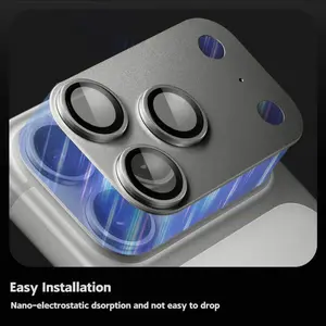 iPhone 17 Pro Max Camera Screen Protector Film, Aluminum Alloy Matte Case Tempered Glass Lens Cover, Durable Phone Accessory