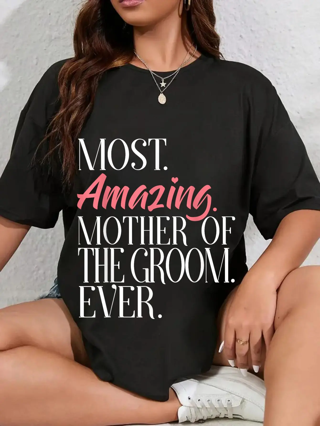 Women's Graphic T-Shirt, Casual Mother of the Groom Vintage Top in 100% Cotton for Everyday Wear and Bridal Parties, Tops, Graphic T Shirts, Bridal Party Tee