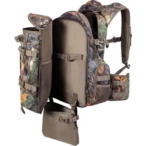 Large Hunting Backpack with padded weapon for Bow Rifle Hunting Gear Accessories 40L(New leaf camouflage)