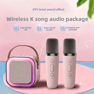 Wireless Microphone K Song Speaker, Multifunction Portable Karaoke Sound System, Wireless Microphone, Singing K Song, Portable Speaker