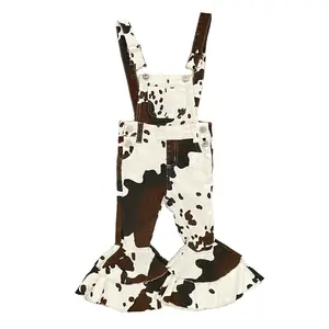 Girl Denim Overalls Cow Girl Summer Jumpsuit