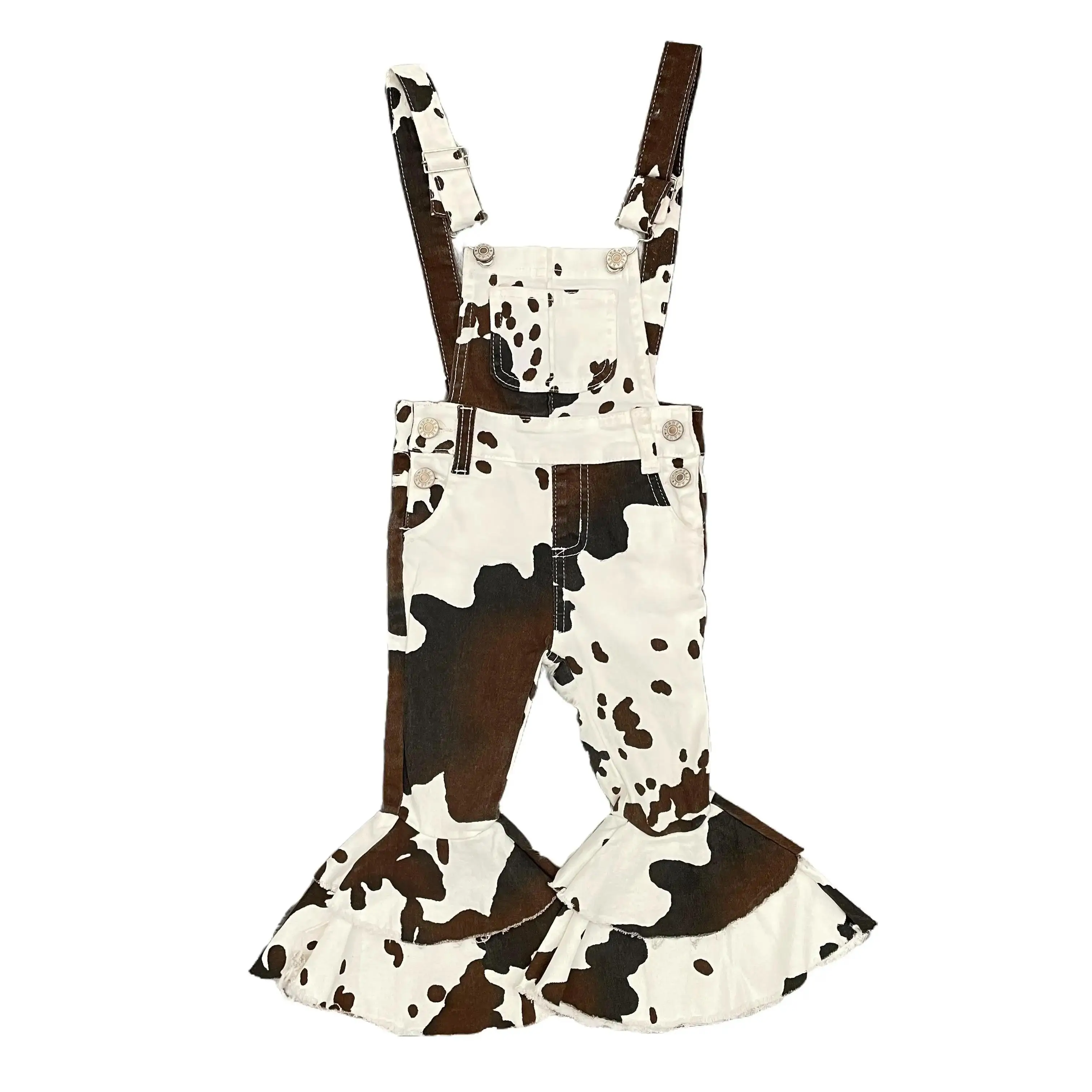 Girl Denim Overalls Cow Girl Summer Jumpsuit